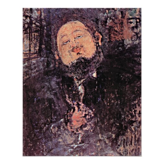 Modigliani - Portret van Diego Rivera Perfect Poster (Voorkant)