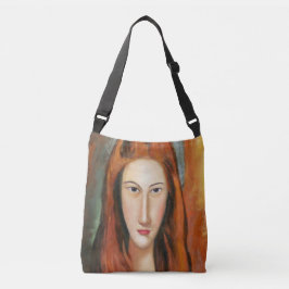 Modigliani - Portret van Jeanne Hebuterne Crossbody Tas
