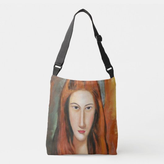 Modigliani - Portret van Jeanne Hebuterne Crossbody Tas (Voorkant)