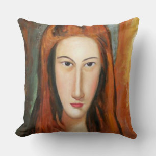 Modigliani - Portret van Jeanne Hebuterne Kussen