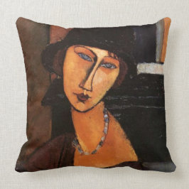 Modigliani - Portret van Jeanne Hebuterne Pillow Kussen