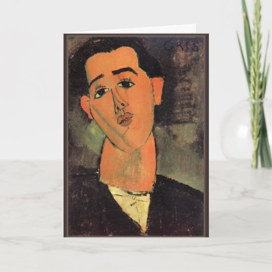 Modigliani - Portret van Juan Gris Kaart (Voorkant)