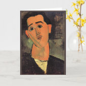 Modigliani - Portret van Juan Gris Kaart (Gele Bloem)