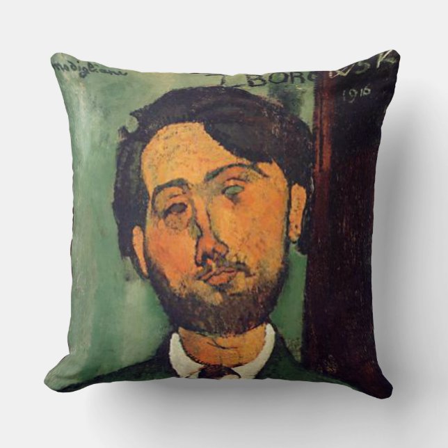 Modigliani - Portret van Leopold Zborowski Pillow Kussen (Voorkant)