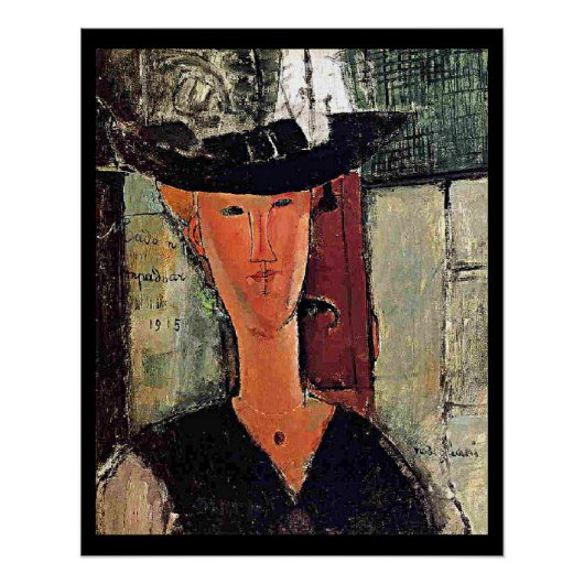 Modigliani - portret van Madame Pompadour Perfect Poster (Voorkant)