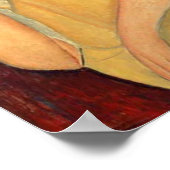 Modigliani Vrouw met Fan Moderne Kunst Print (Hoek)