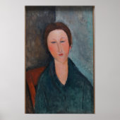 Modigliani vrouw met gesloten ogen Art Print (Voorkant)
