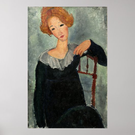 Modigliani - Vrouw met Red Hair 1917 Poster (Voorkant)