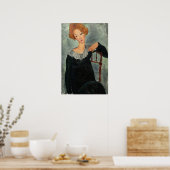 Modigliani - Vrouw met Red Hair 1917 Poster (Keuken)