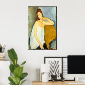 Modigliani Vrouw met Rode Haar Print Modernist (Thuiskantoor)