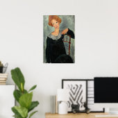 Modigliani - Vrouw Met Rood Haar 1917 Poster (Thuiskantoor)