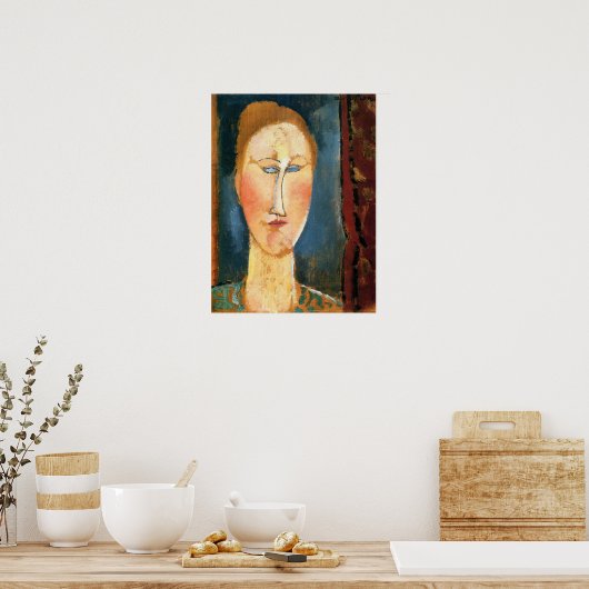 Modigliani - Woman's Head With Red Hair Poster (Keuken)