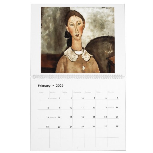 Modigliani's Vrouwen 2026 Kalender (Feb 2026)