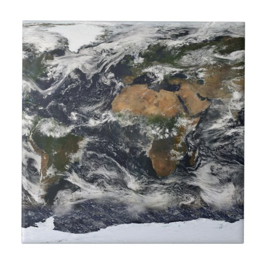 MODIS Wereldkaart Tegeltje (Voorkant)