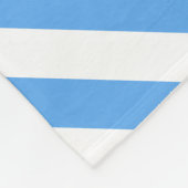 Modish Blauw Wit Gestreepte Decoratieve Sjabloon Fleece Deken (Hoek)