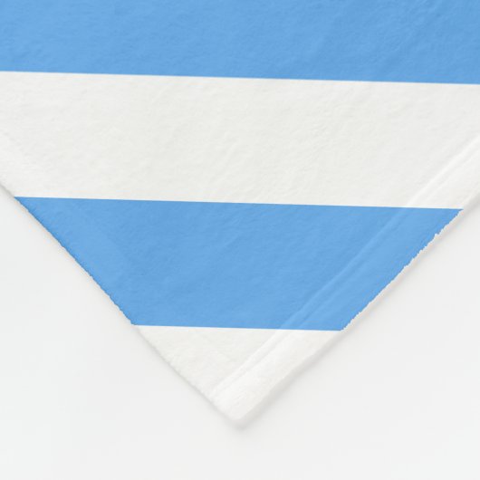 Modish Blauw Wit Gestreepte Decoratieve Sjabloon Fleece Deken (Hoek)