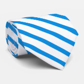 Modish Blauw Wit Kleur Gestreepte Moderne Sjabloon Stropdas (Opgerold)