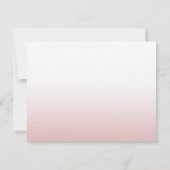 Modish Calligraphed Script Roos Gouden Achtergrond Notitiekaartje (Achterkant)