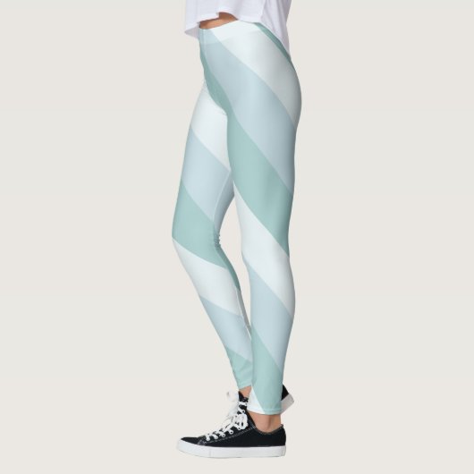 Modish Elegant Blauw Groen Modern Design Sjabloon Leggings (Links)