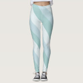 Modish Elegant Blauw Groen Modern Design Sjabloon Leggings (Voorkant)