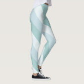 Modish Elegant Blauw Groen Modern Design Sjabloon Leggings (Rechts)