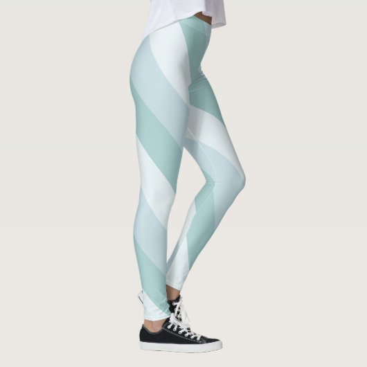 Modish Elegant Blauw Groen Modern Design Sjabloon Leggings (Rechts)