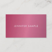 Modish Elegant Hot Pink Modern Clean Design Trendy Visitekaartje (Voorkant)