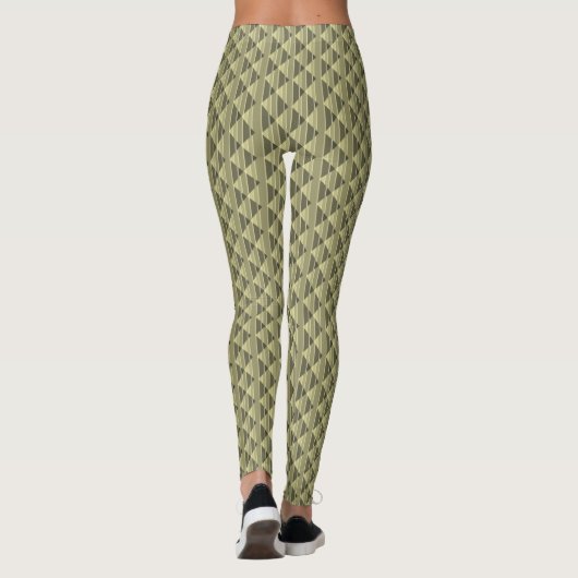 Modish Grey Cream Pattern Leggings (Achterkant)