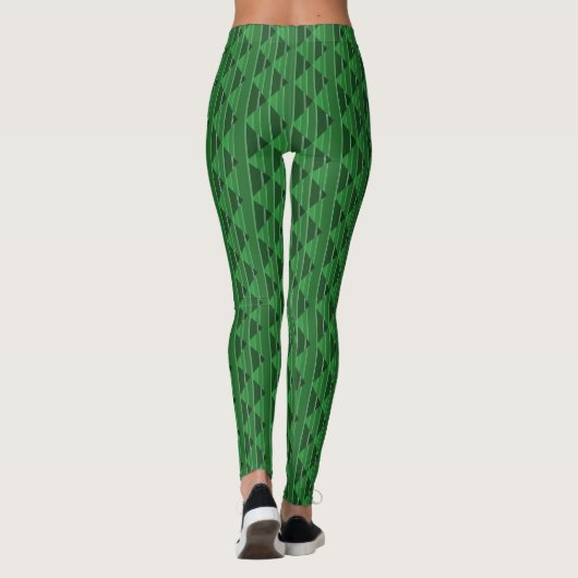Modish Kelly Green Pattern Leggings (Achterkant)