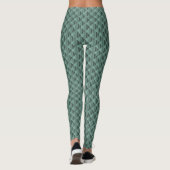 Modish Light Blauwgroen Pattern Leggings (Achterkant)