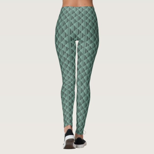 Modish Light Blauwgroen Pattern Leggings (Achterkant)