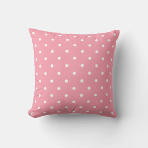 Modish Roos Roze Witte Polka Dots Pastel Kleuren Kussen