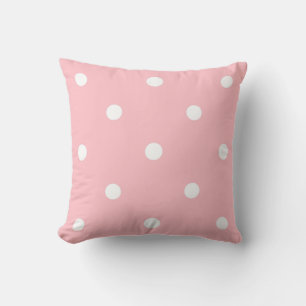 Modish roze witte poka dots legant Sjabloon Kussen