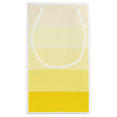 Modish Yellow White Striped Trendy Sjabloon Klein Cadeauzakje (Achterkant)