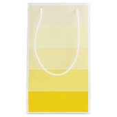 Modish Yellow White Striped Trendy Sjabloon Klein Cadeauzakje (Voorkant)