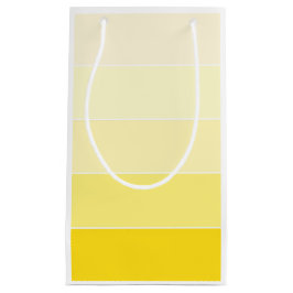 Modish Yellow White Striped Trendy Sjabloon Klein Cadeauzakje