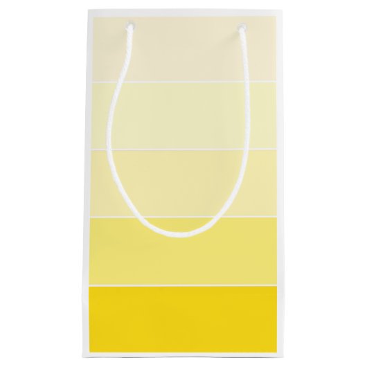 Modish Yellow White Striped Trendy Sjabloon Klein Cadeauzakje (Voorkant)