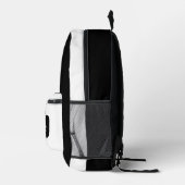 Modish Zwart-wit Kleur - Monogram Initiaal Naam Bedrukte Rugzak (Rechts)