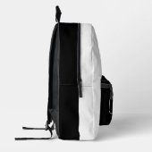 Modish Zwart-wit Kleur - Monogram Initiaal Naam Bedrukte Rugzak (Links)