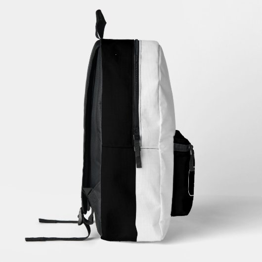 Modish Zwart-wit Kleur - Monogram Initiaal Naam Bedrukte Rugzak (Links)