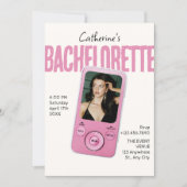 Modist pink white bachelorette kaart (Voorkant)