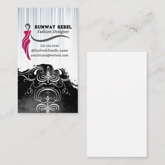 ModLogo voor modeontwerp Visitekaartje (Voorkant / Achterkant)