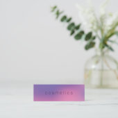 Modner minimalistisch gemengde achtergrond mini visitekaartje (Staand voorkant)