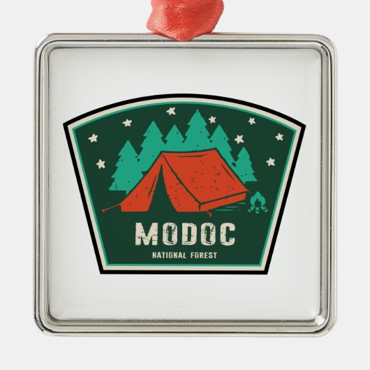 Modoc National Forest Camping Metalen Ornament (Voorkant)