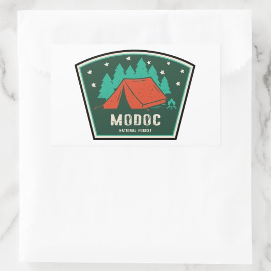 Modoc National Forest Camping Rechthoekige Sticker (Tas)