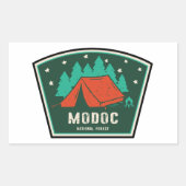 Modoc National Forest Camping Rechthoekige Sticker (Voorkant)
