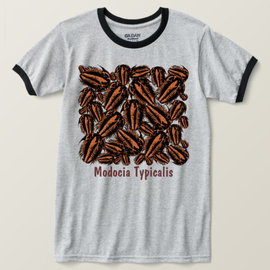 Modocia Typicalis fossieltrilobietzwerm T-shirt (Design voorkant)