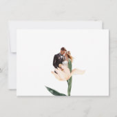 Modren blush pink floral Circle RSVP Card Kaart (Achterkant)