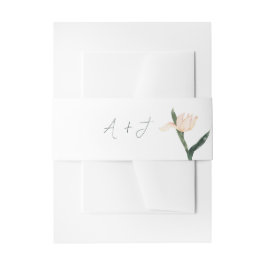 Modren blush pink floral Circle RSVP Card Uitnodigingen Wikkel