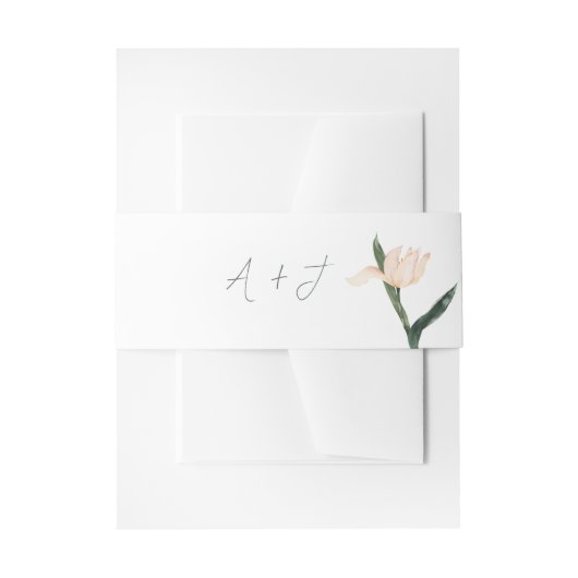 Modren blush pink floral Circle RSVP Card Uitnodigingen Wikkel (Voorkant Voorbeeld)